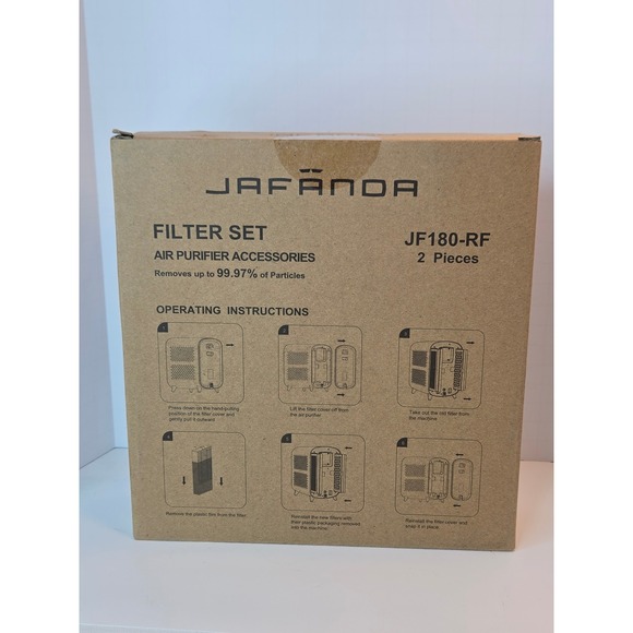 OEM Jafanda Replacement Filter Set JF180 RF ODOR 2 Piece Carbon Filters NEW - Picture 2 of 2